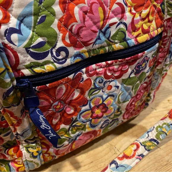 Vera Bradley Quilted Tote Bag Hope Garden Floral Retired Pattern Large Purse - Picture 10 of 14